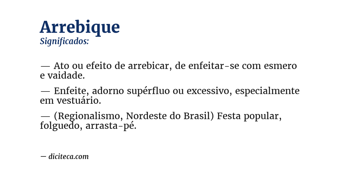Significado de arrebique
