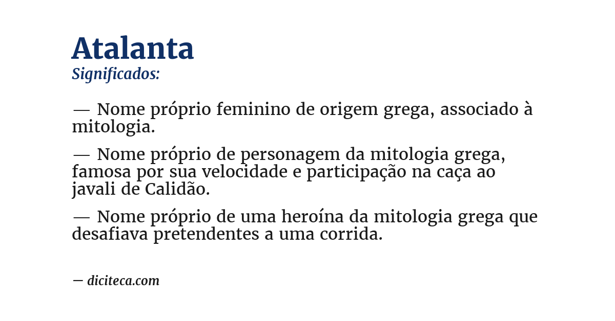 Significado de atalanta