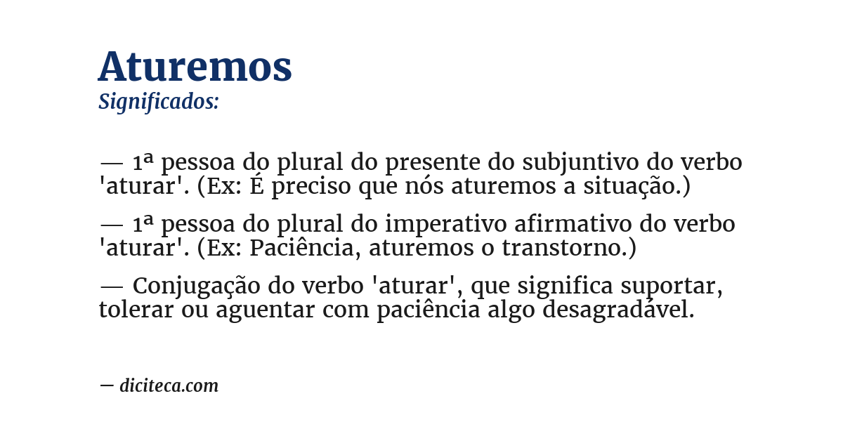Significado de aturemos