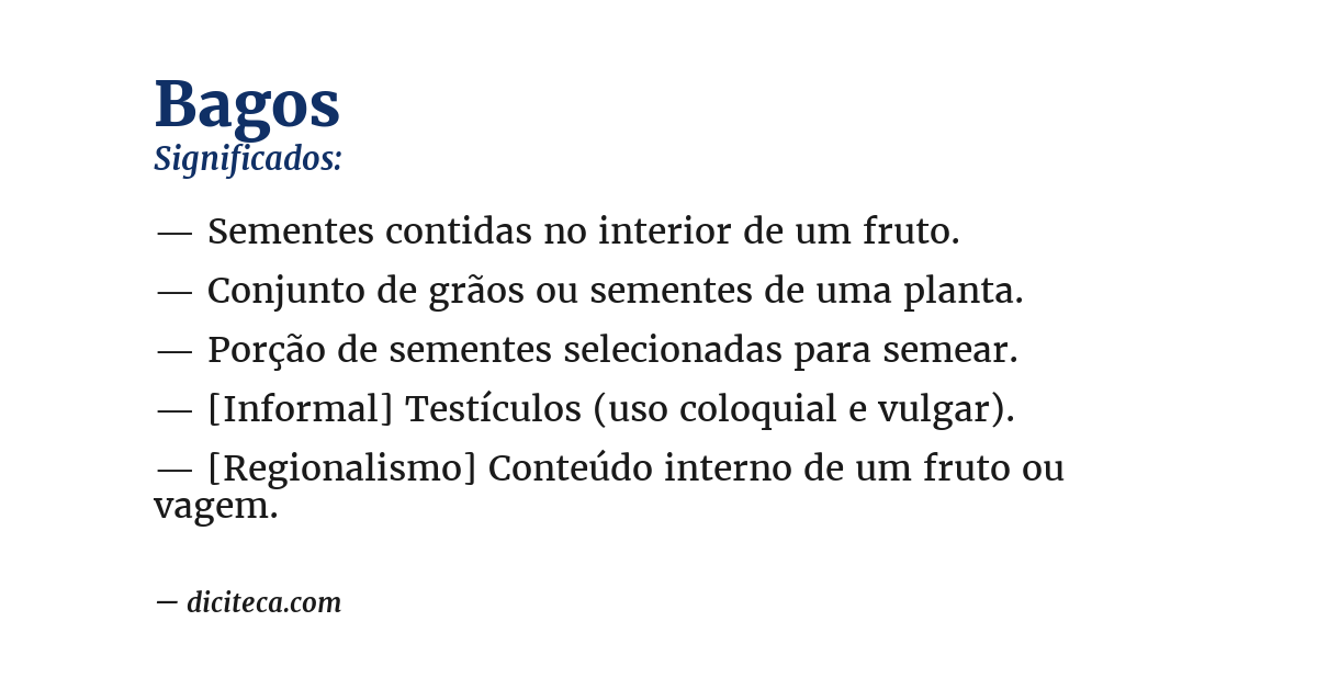 Significado de bagos