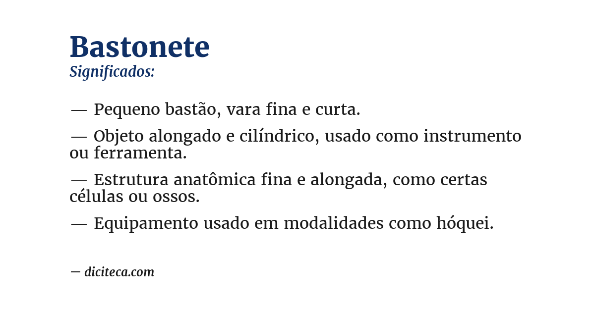 Significado de bastonete
