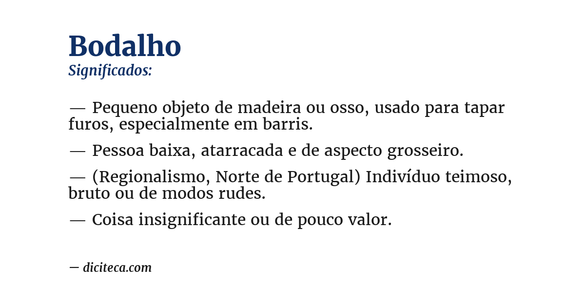 Significado de bodalho