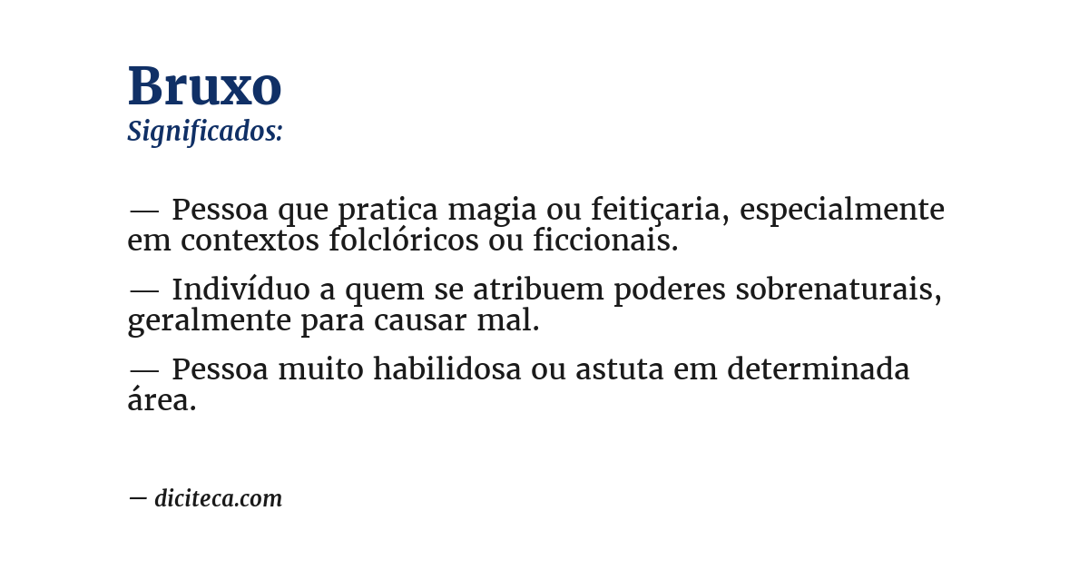 Significado de bruxo