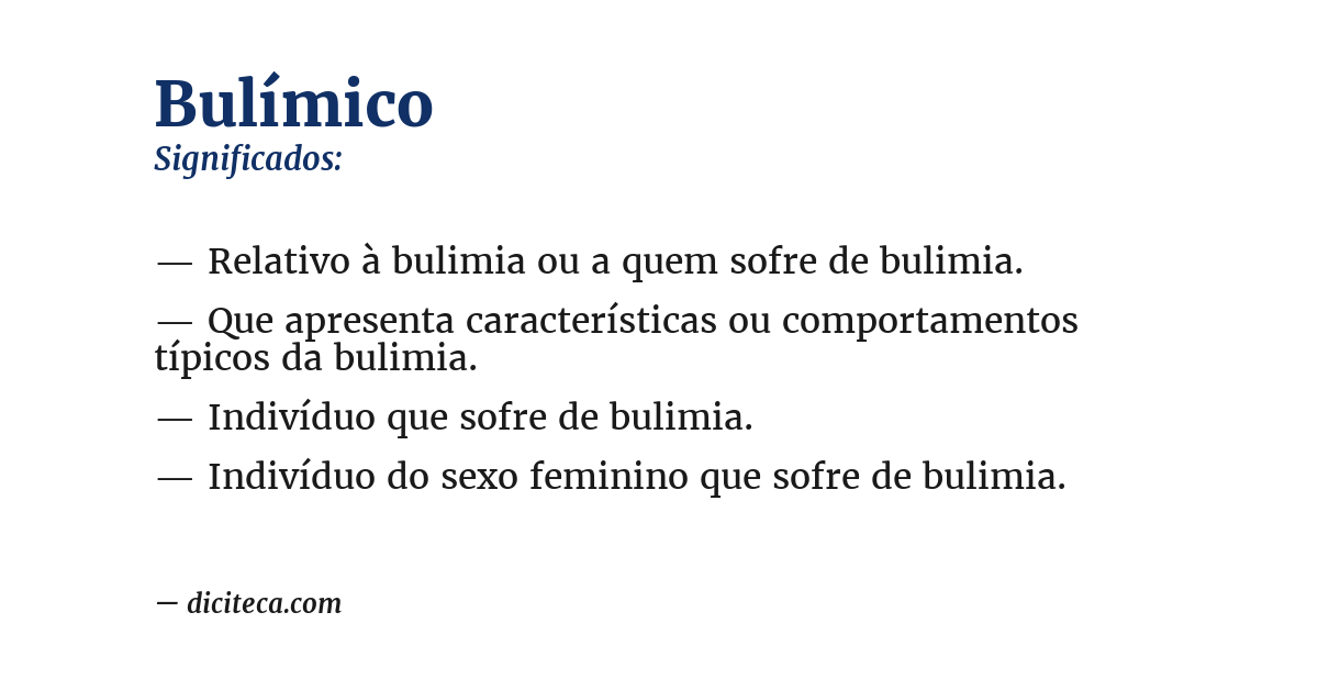 Significado de bulímico