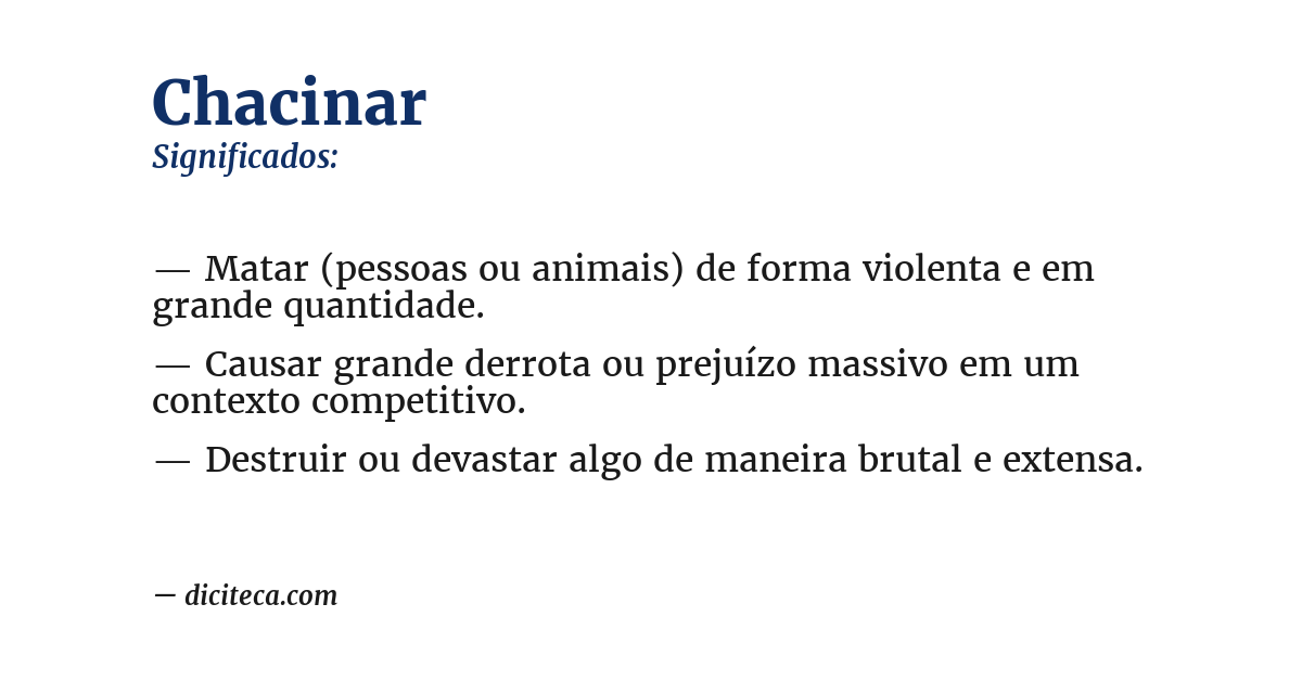 Significado de chacinar