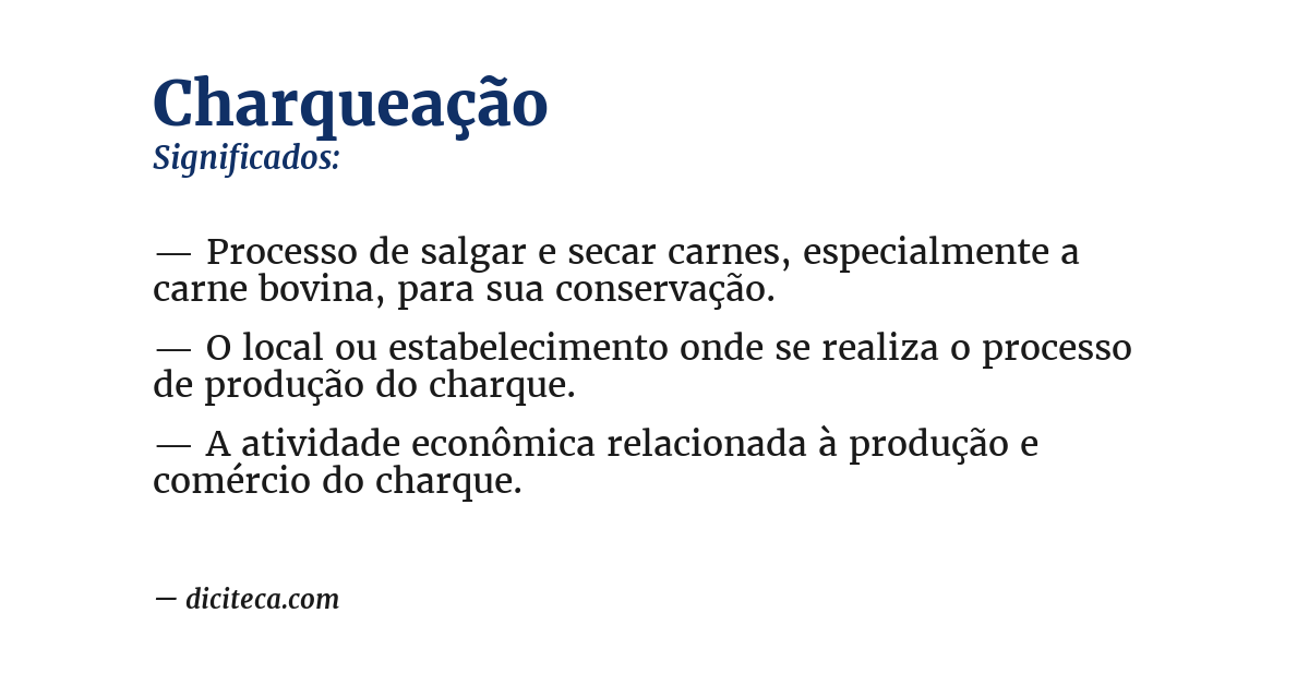 Significado de charqueação