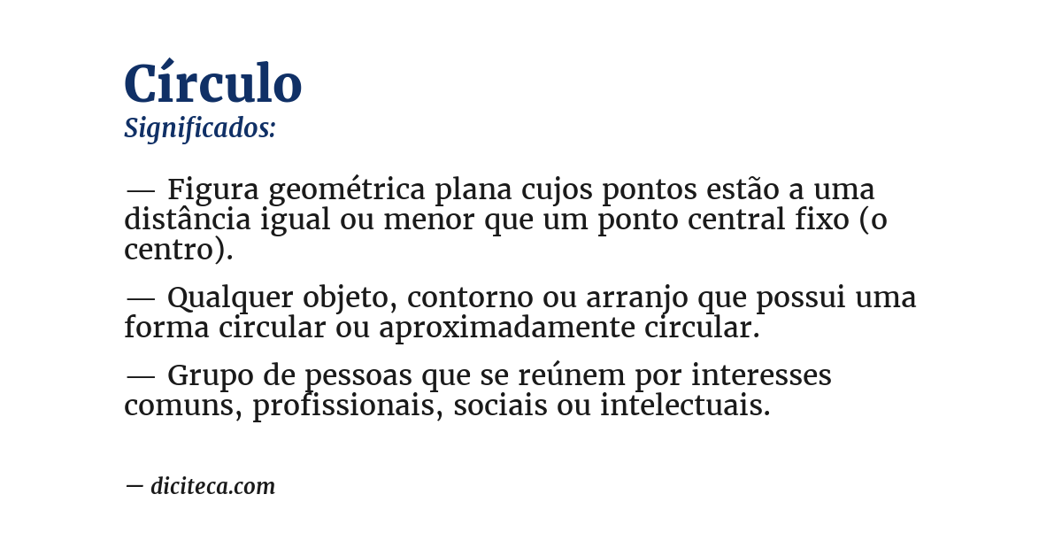 Significado de círculo