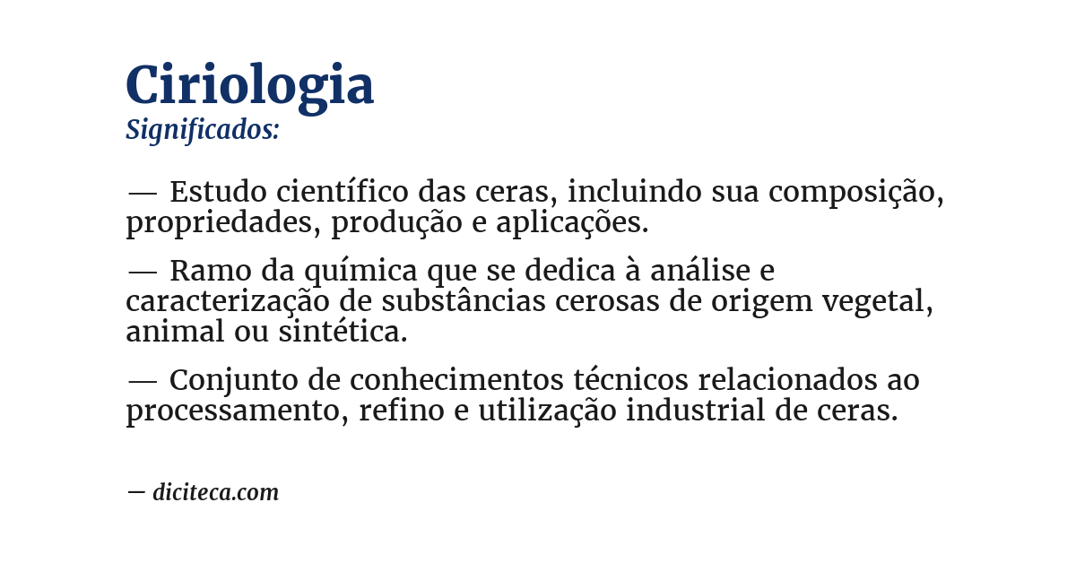 Significado de ciriologia