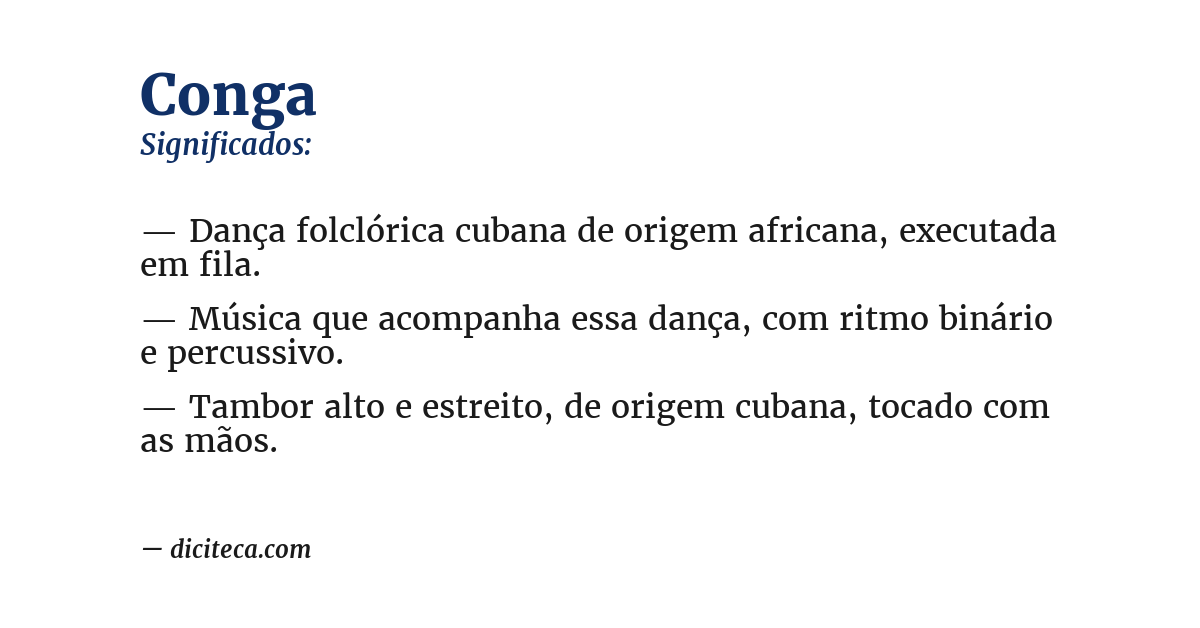 Significado de conga