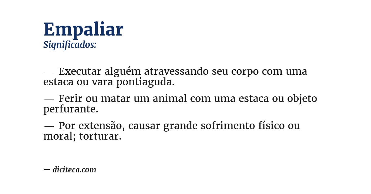 Significado de empaliar