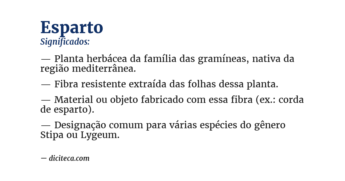 Significado de esparto