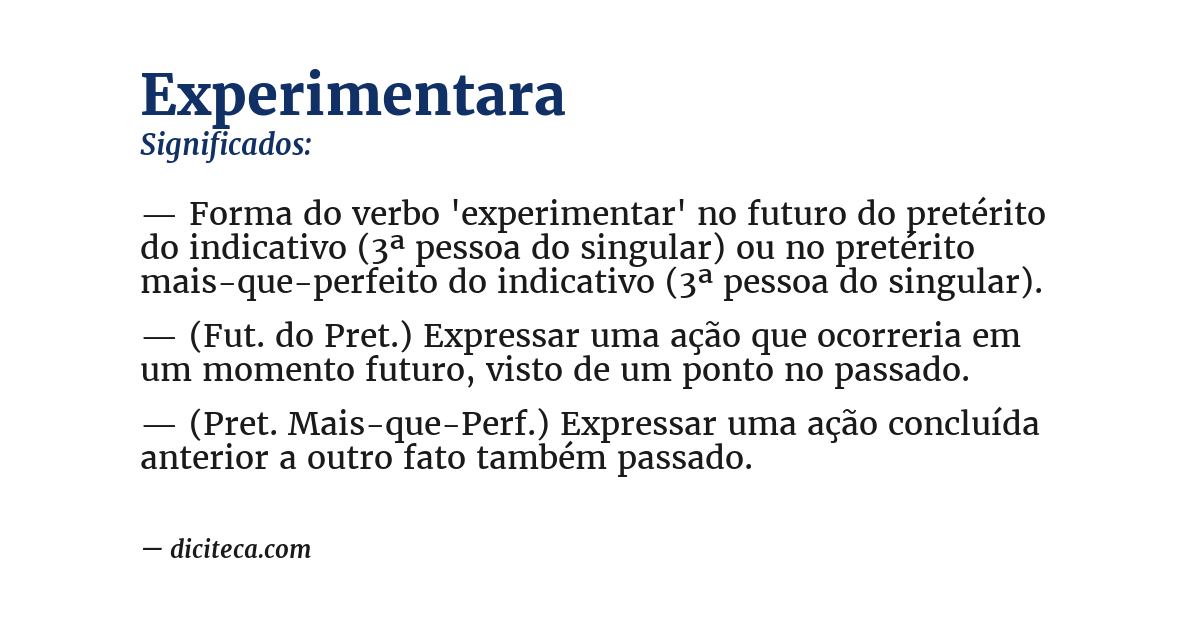 Significado de experimentara