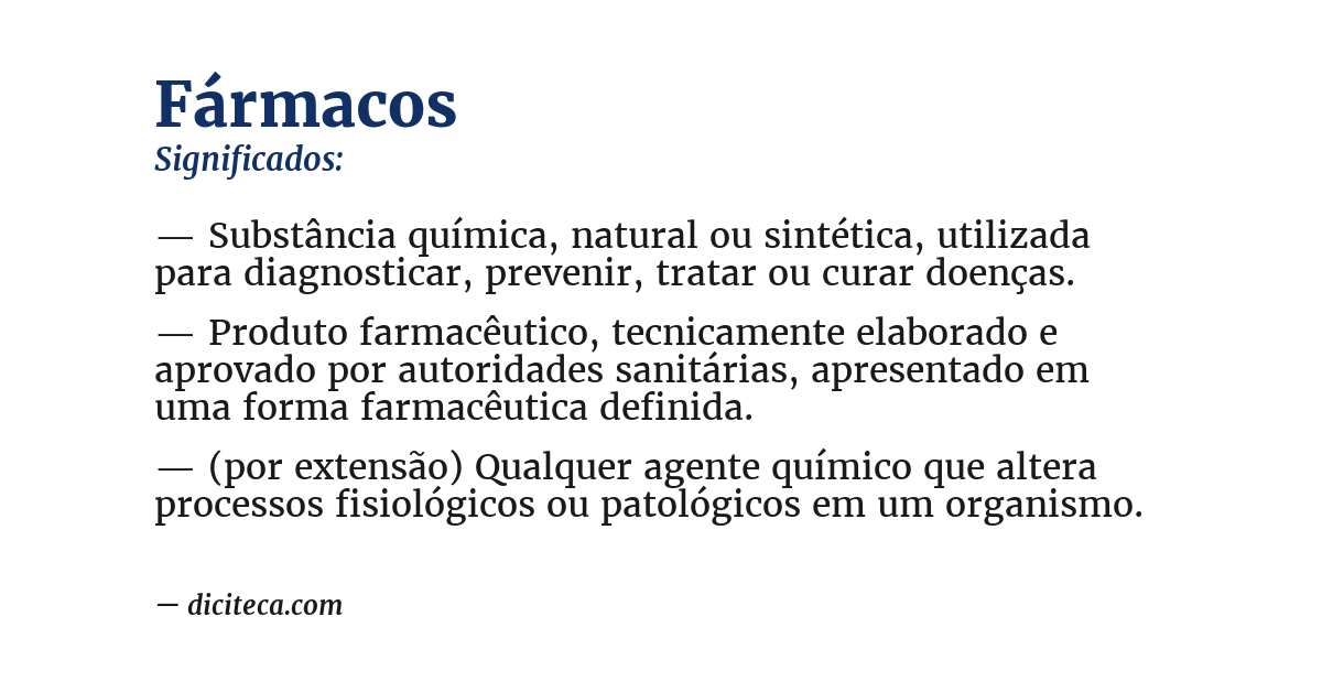 Significado de fármacos