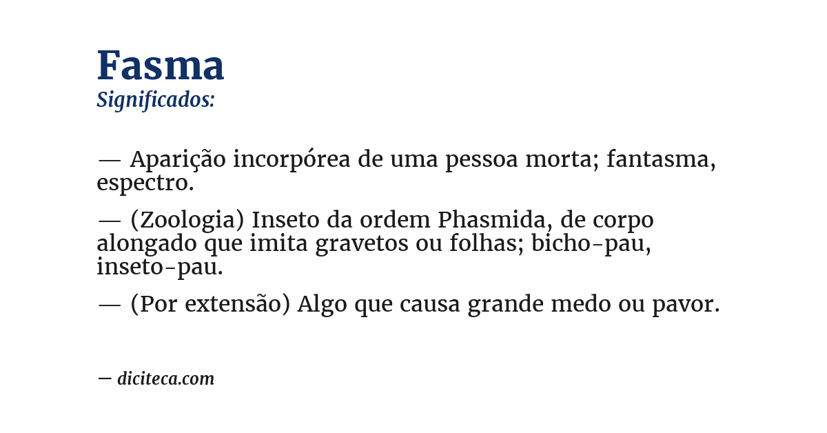 Significado de fasma