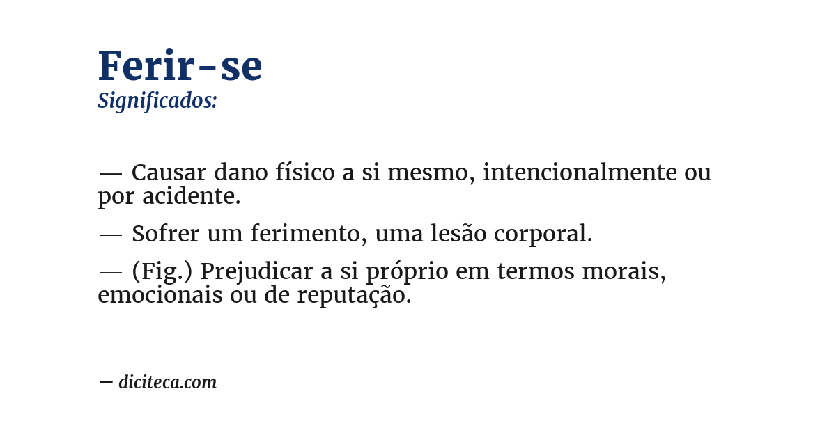 Significado de ferir-se