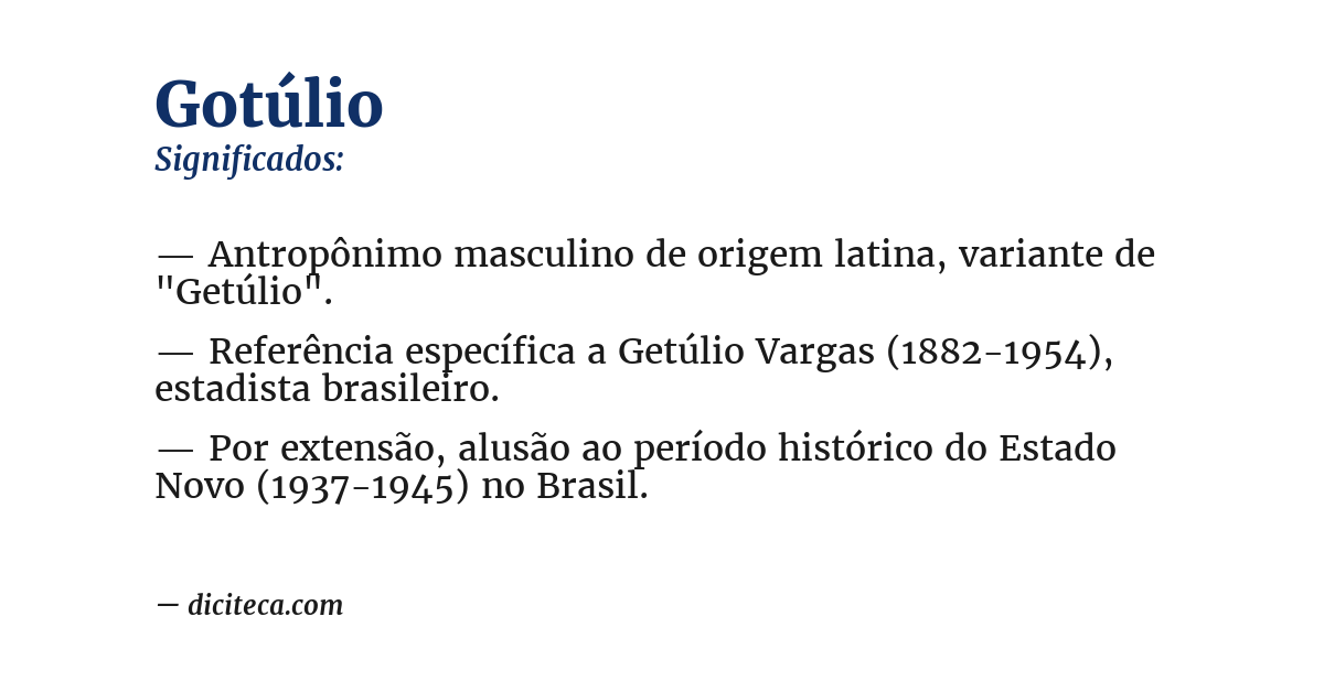 Significado de gotúlio