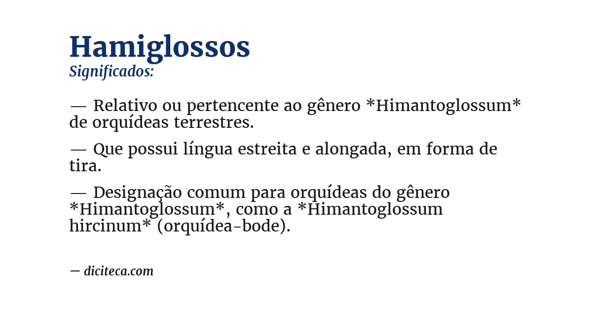 Significado de hamiglossos