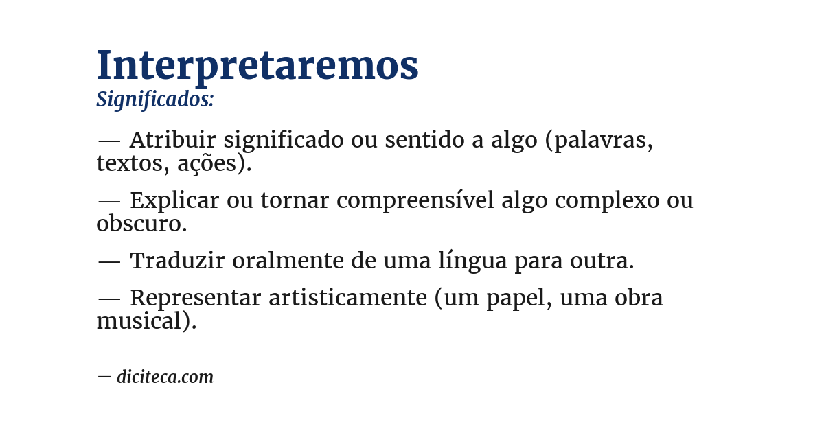 Significado de interpretaremos