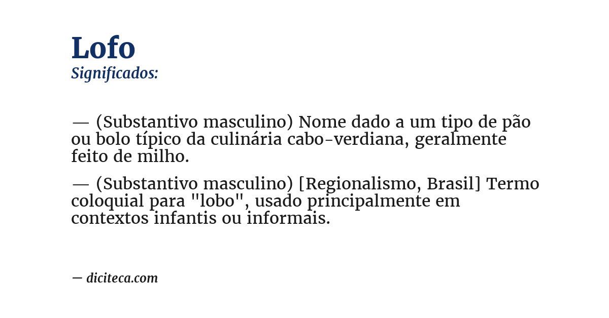 Significado de lofo