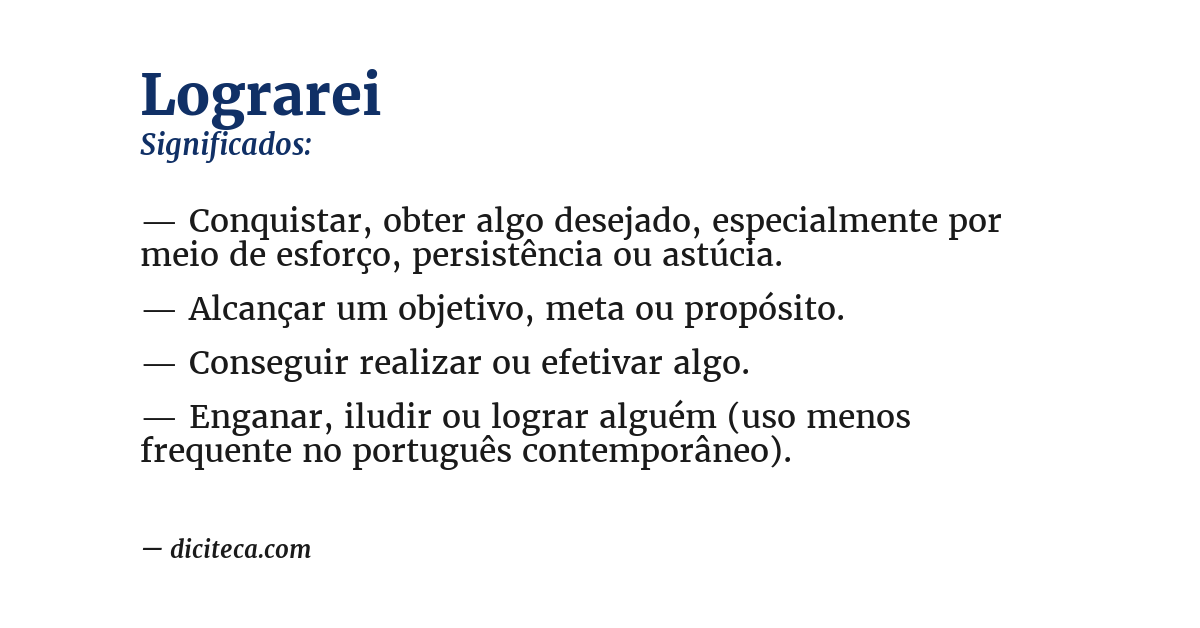 Significado de lograrei