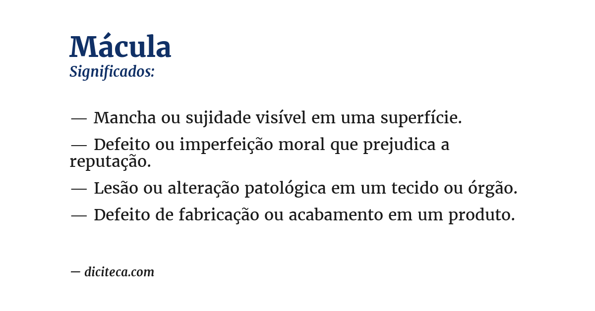 Significado de mácula