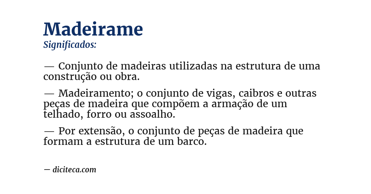 Significado de madeirame