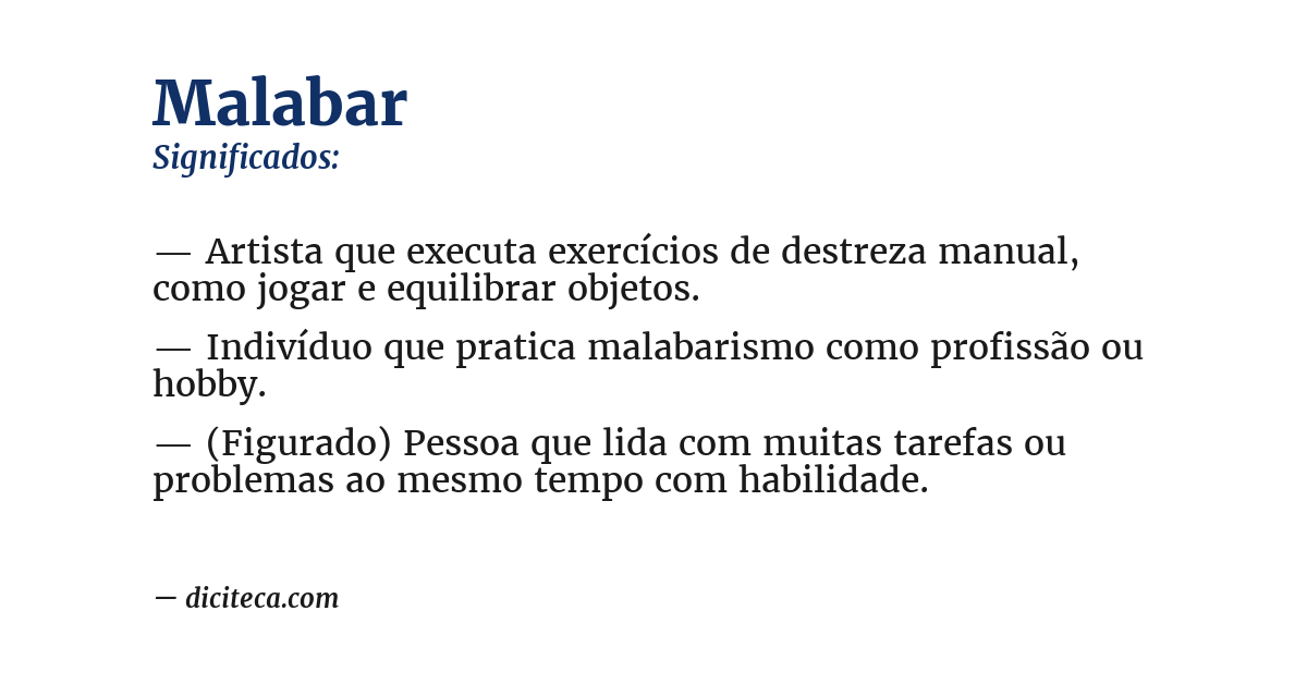 Significado de malabar