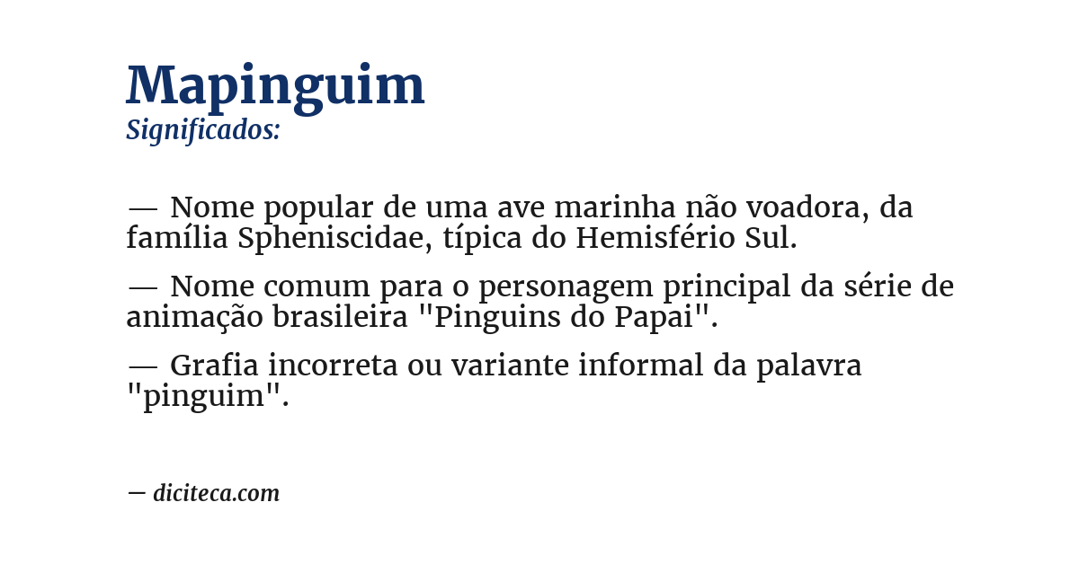 Significado de mapinguim
