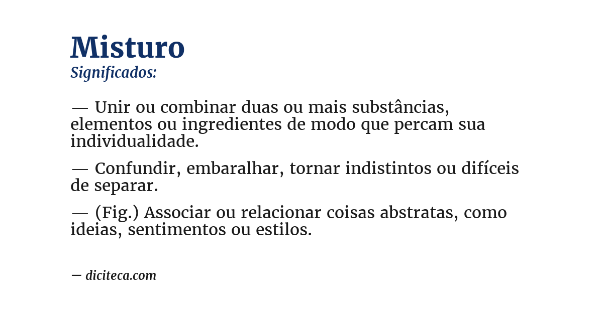 Significado de misturo