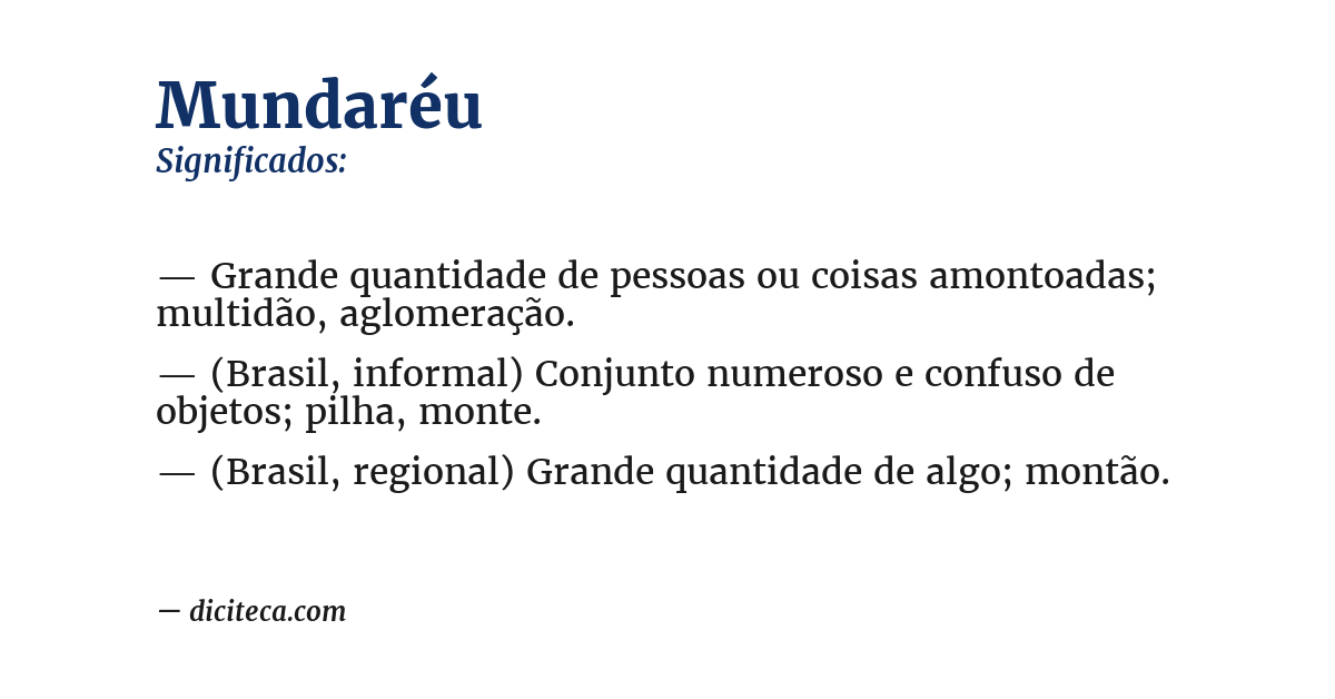 Significado de mundaréu