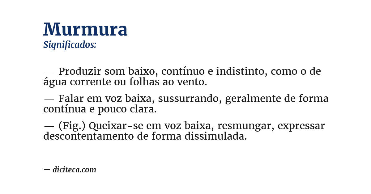 Significado de murmura