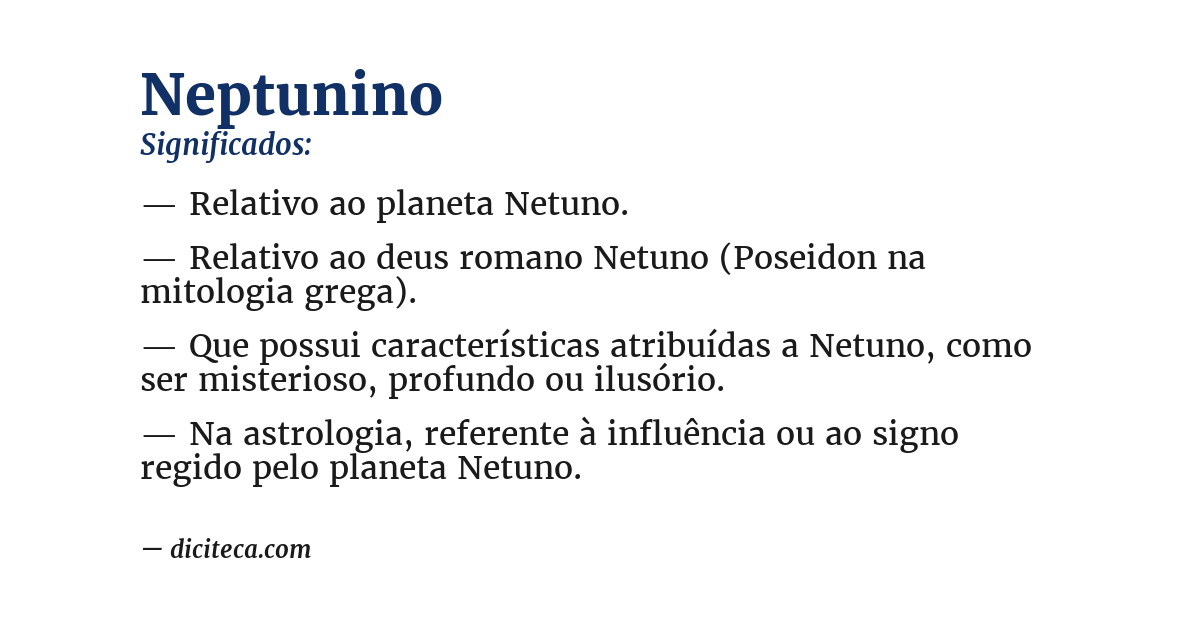 Significado de neptunino