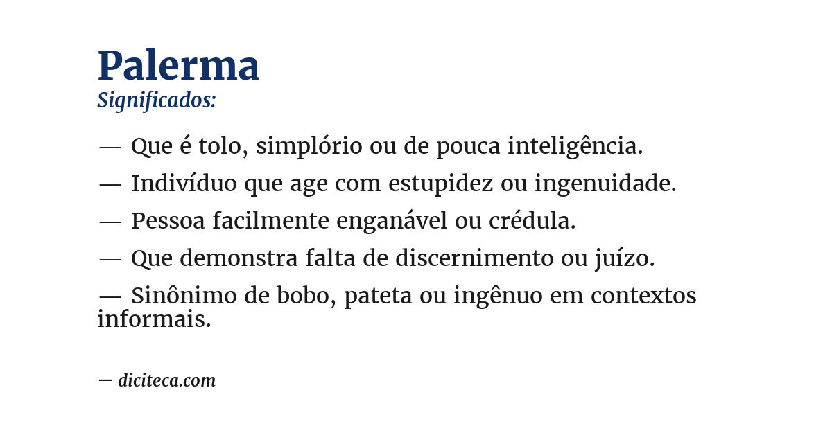 Significado de palerma