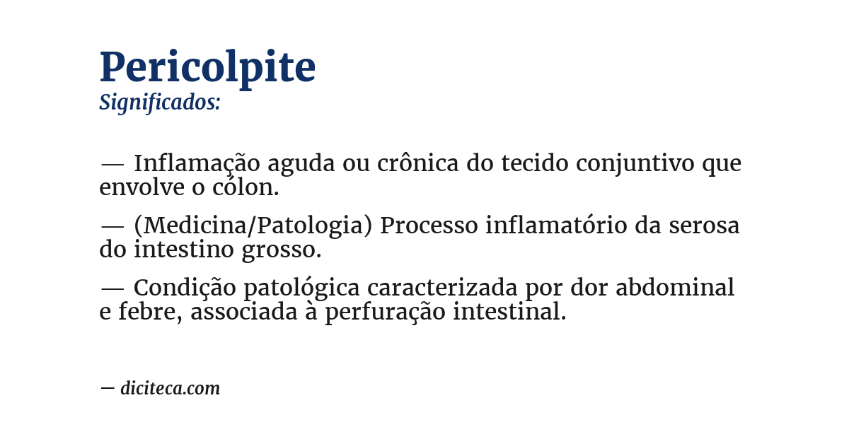 Significado de pericolpite