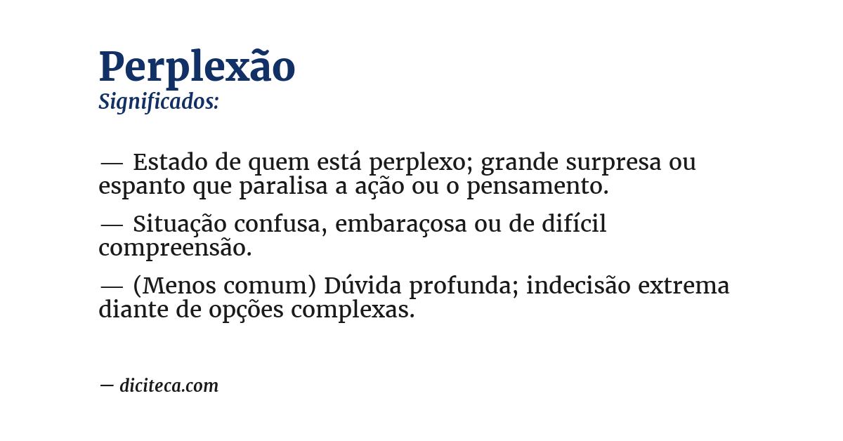Significado de perplexão