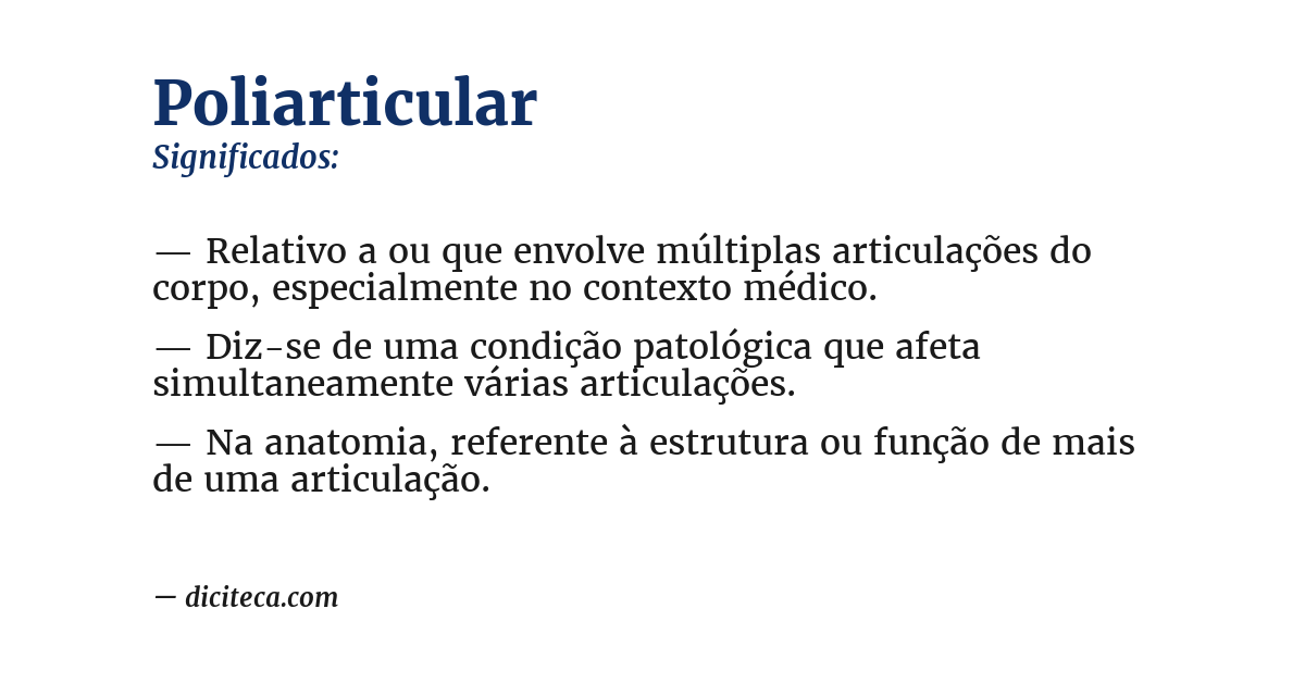 Significado de poliarticular
