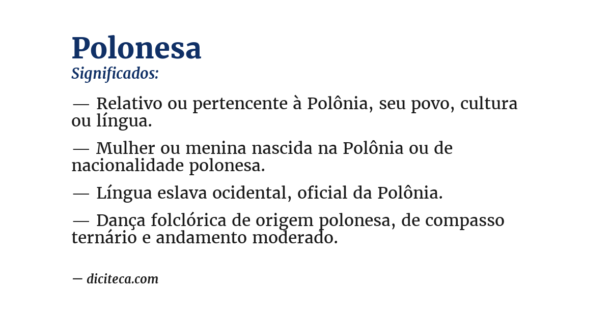 Significado de polonesa