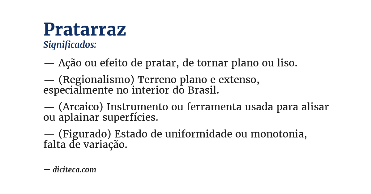 Significado de pratarraz