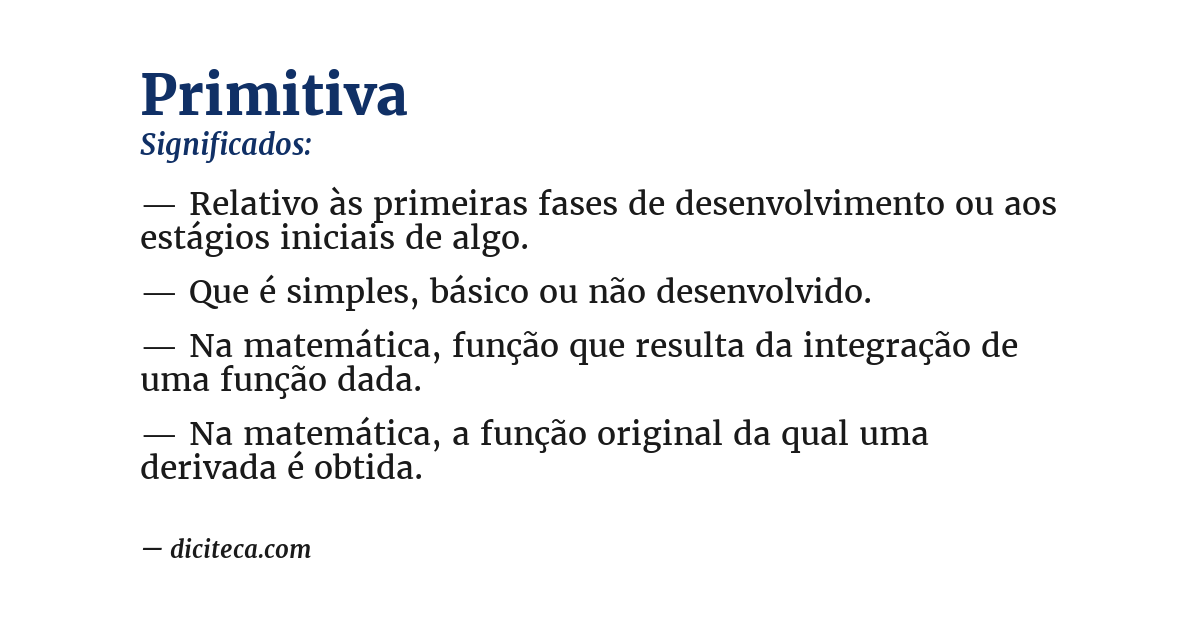 Significado de primitiva