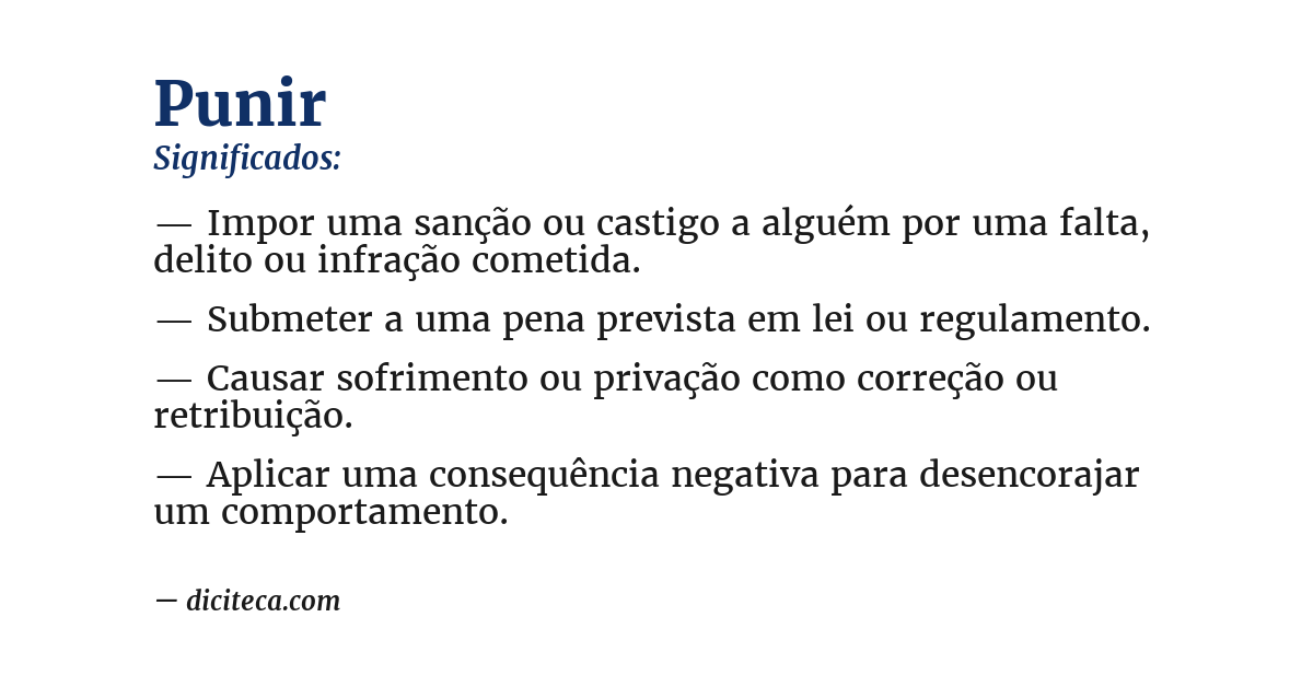 Significado de punir