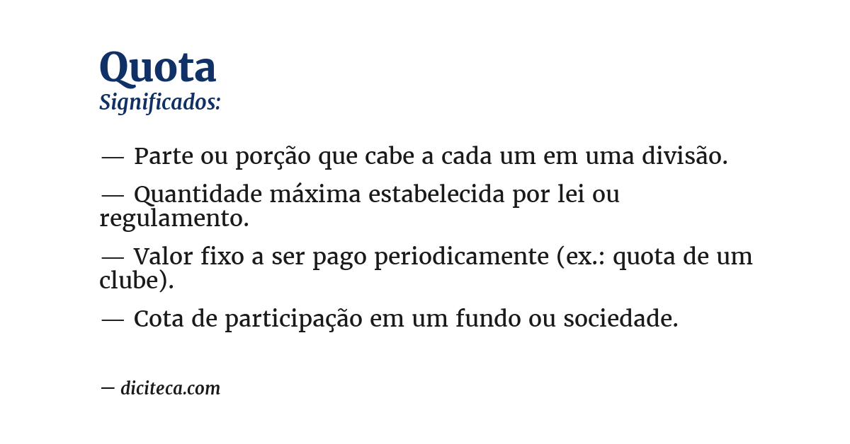 Significado de quota