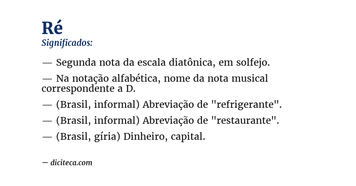 Significado de ré