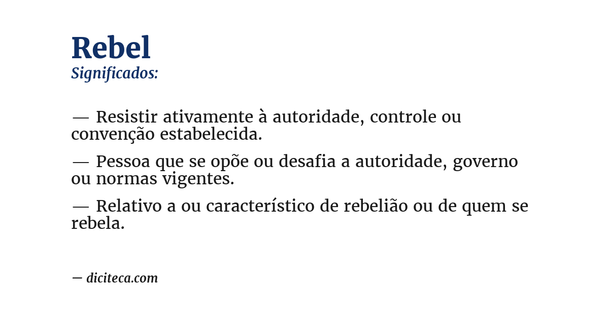 Significado de rebel