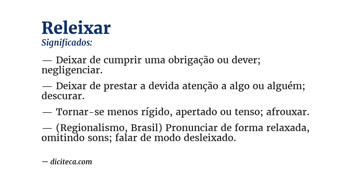 Significado de releixar