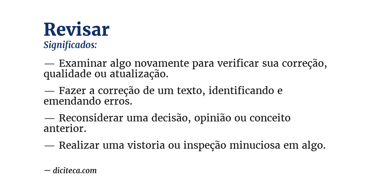 Significado de revisar