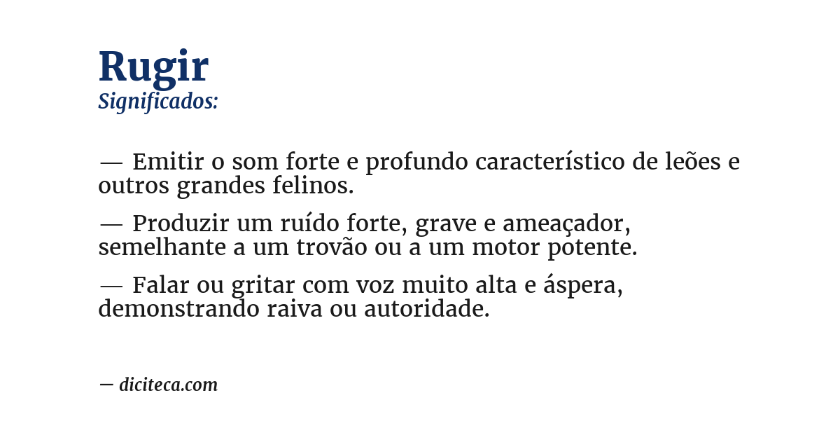 Significado de rugir