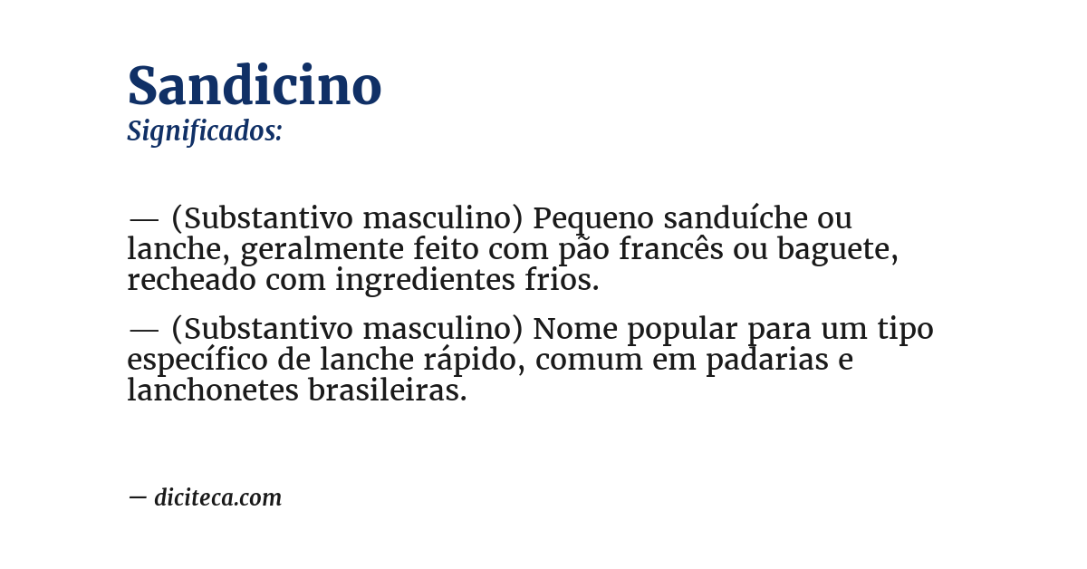 Significado de sandicino