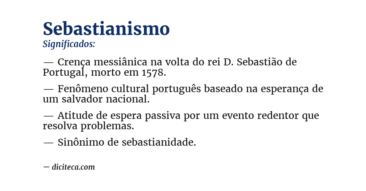 Significado de sebastianismo