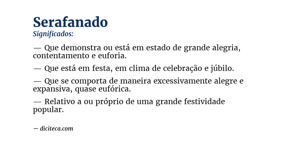 Significado de serafanado