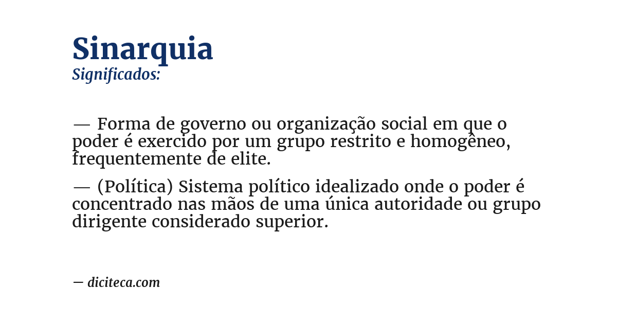 Significado de sinarquia